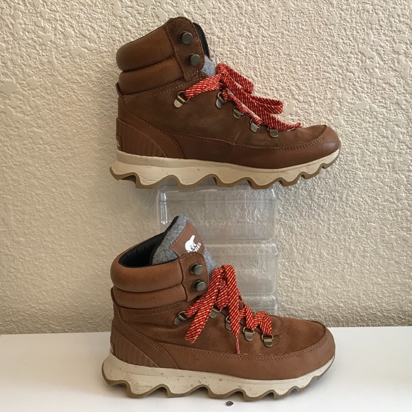 Sorel Women Kinetic Conquest Waterproof Lace Up Hiking Boots Light Brown Size 7 - Picture 4 of 9